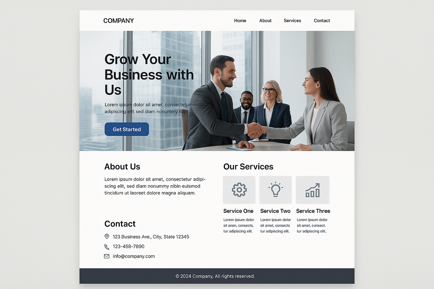 Basic corporate website