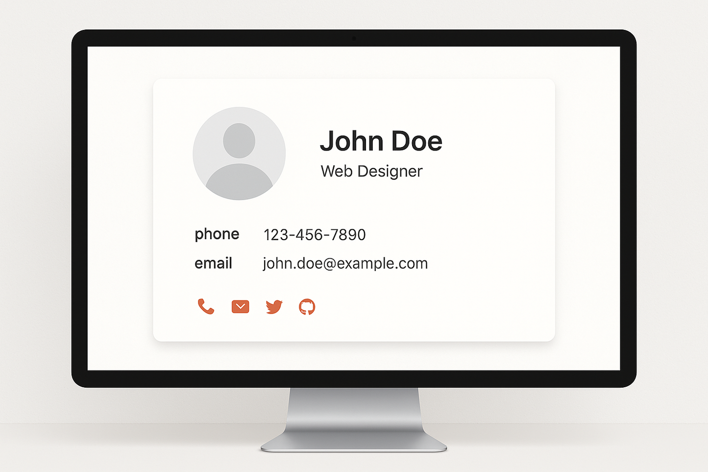 Simple business card website