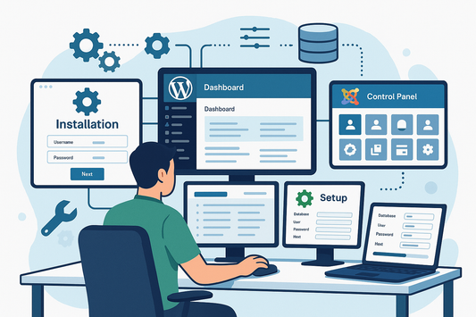 CMS setup (WordPress, Joomla, etc.)